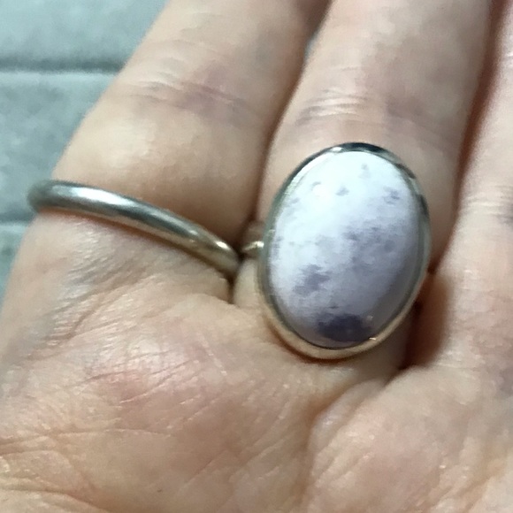 New Sterling Silver Adjustable Purple Genuine Utah Tiffany Stone Ring Size 9 Gem - Picture 13 of 13